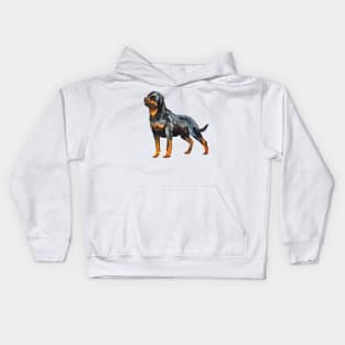 rottweiler portrait Kids Hoodie